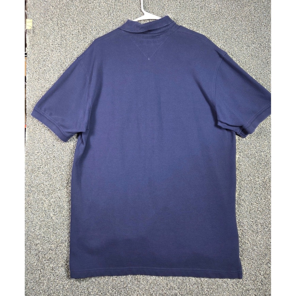 Tommy Hilfiger Polo Shirt Mens XL Navy Blue Cotton Casual Business 0460 - Picture 4 of 8